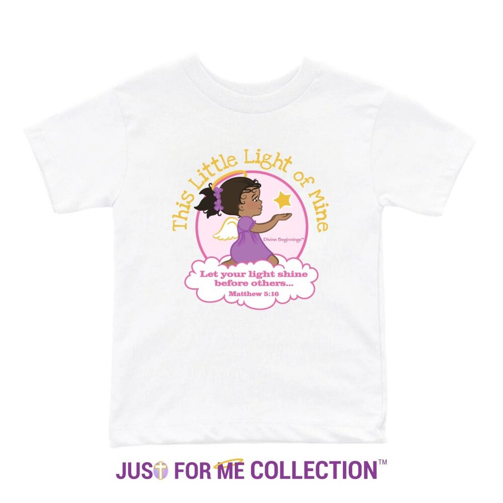 This Little Light of Mine - Girls Toddler T-shirt (Black)